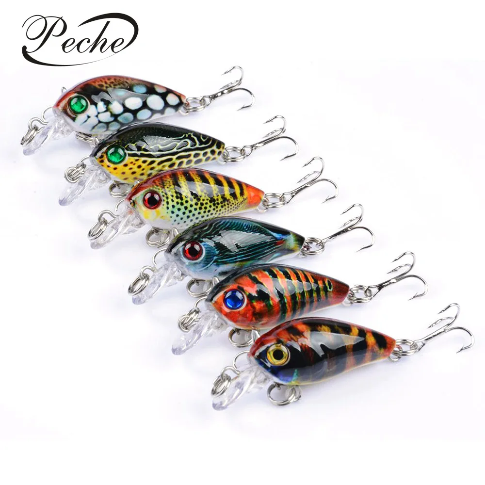 بيكي 6 قطعة/المجموعة طعوم صيد معقوفة Wobblers Crankbaits الطعوم الثابت اللوحة ل الكارب الصيد توبواتر البسيطة أسماك Pesca إيسكا