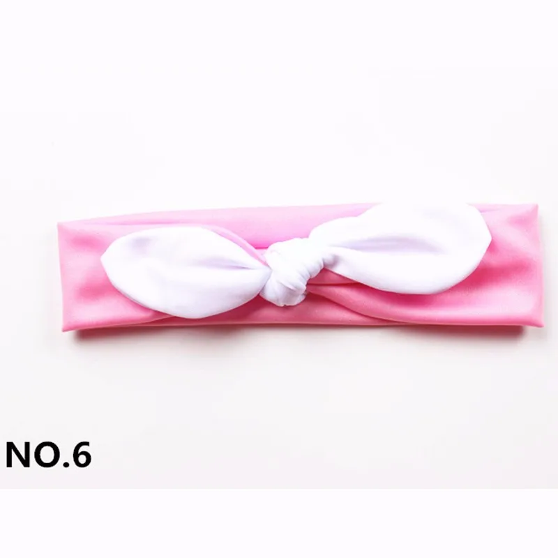 Hot Girl Headbands Rabbit Ears Hair Band Knot Headwear Elastic Kids Hairband Infant Hair Rope Baby Hair Accesories Free Shipping (4)