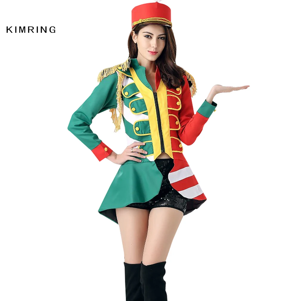 Kimring модный мажоретт костюм для взрослых женщин солдат героиня нарядное платье