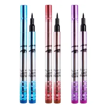 Yanqina большой глаз карандаш для глаз гладкий черный жидкий подводка для глаз Водонепроницаемый Фиолетовый Красный Синий внешний вид подводка для глаз ручка YAN030