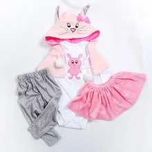 Doll Dress Fit For 43cm and 60cm Baby Doll  Babies Reborn Doll Clothes high quality dress all cotton clothes