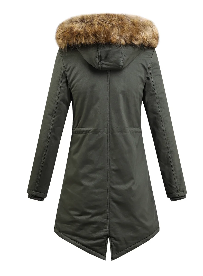 Популярная Зимняя парка, Женское пальто, утепленная хлопковая стеганая длинная куртка с капюшоном, женская верхняя одежда, парки для женщин, пальто