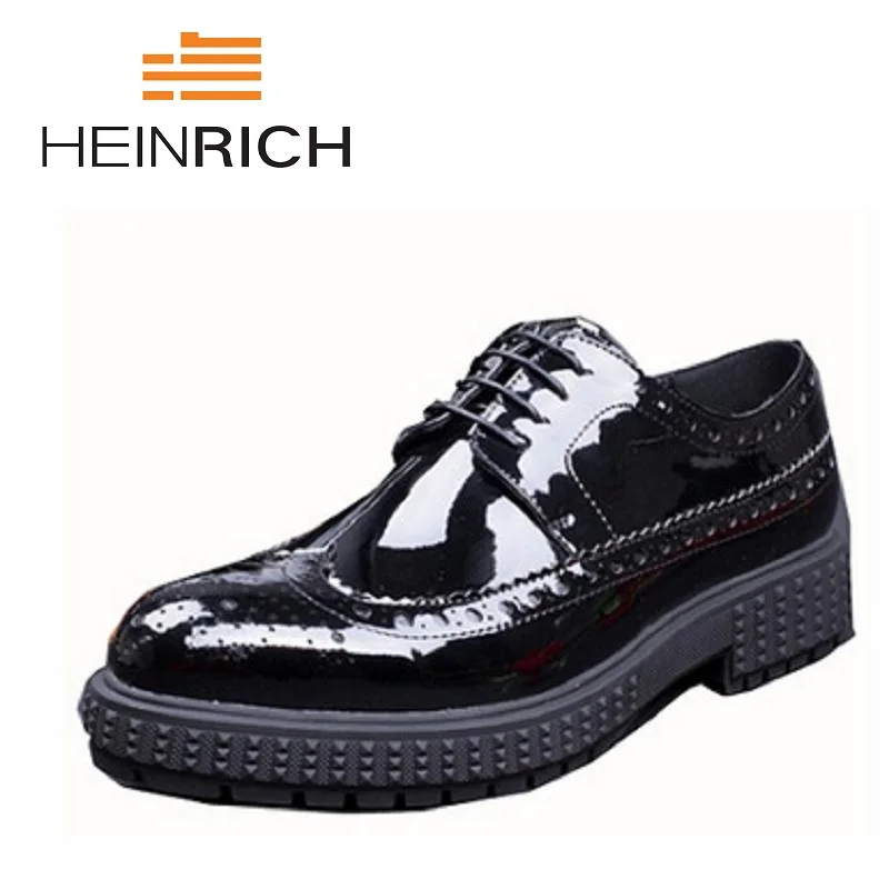 

HEINRICH Luxury Leather Brogue Flats Shoes Casual British Style Brogues Fashion Brand Lightweight Men Shoes Zapatos De Vestir
