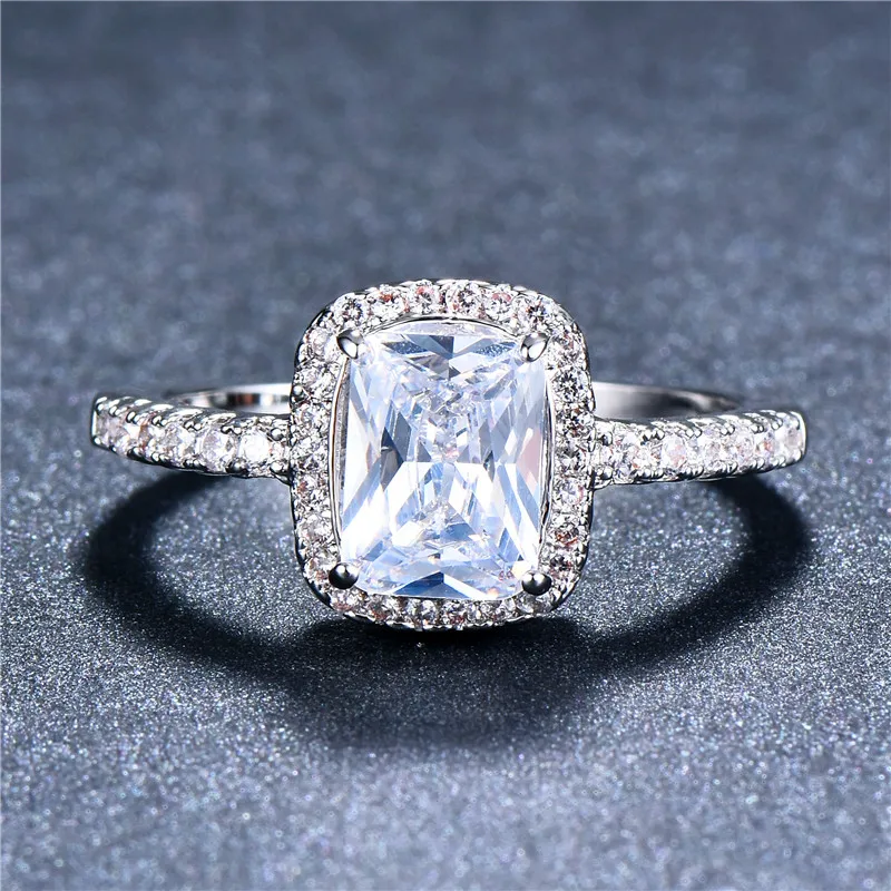 Роскошное женское кольцо с кристаллами и цирконием, 925 пробы, серебряное, белое, розовое, желтое кольцо, обручальные кольца для женщин