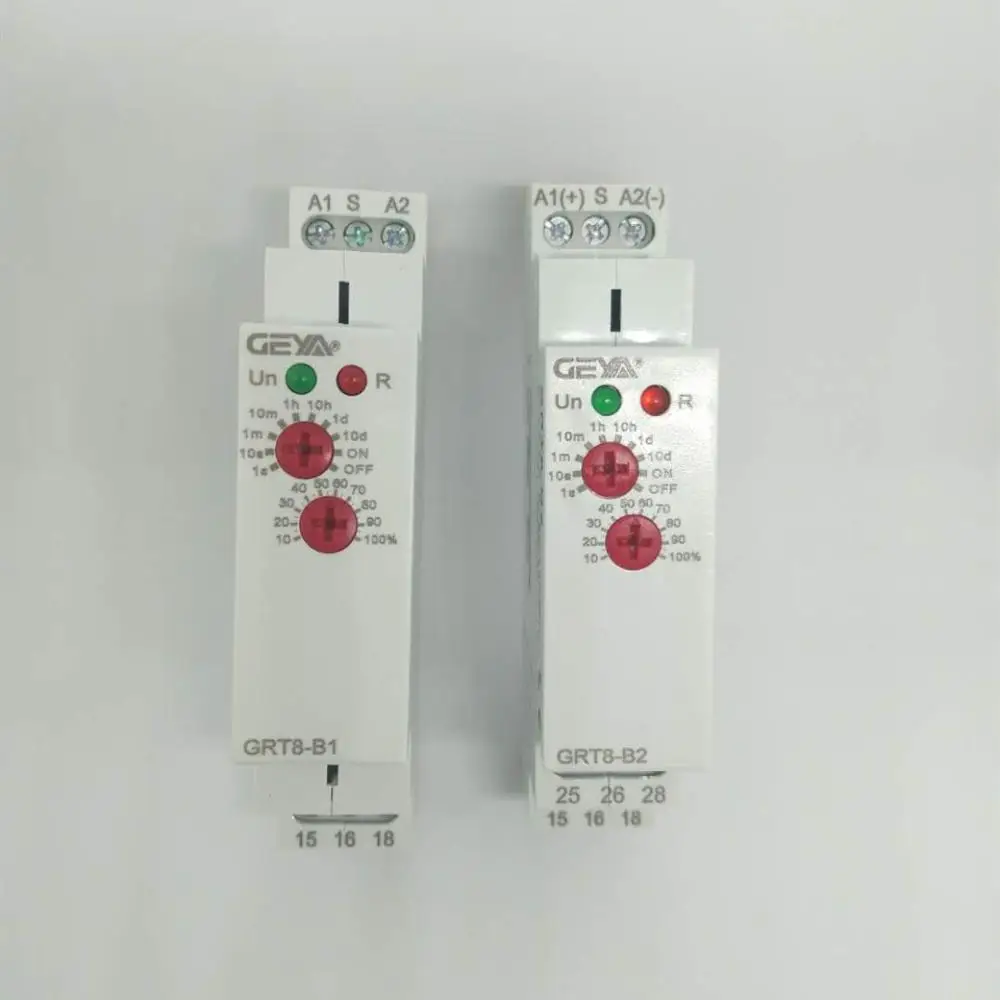 DIN Rail 16A 12V 24V 220V SPDT задержка выключения таймер GRT8-B AC230V или переменного тока/DC12-240V Мощность Задержка включения/выключения реле времени