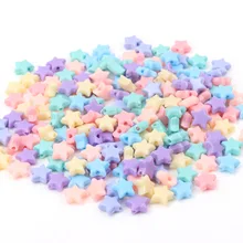 Contas soltas de acrílico e estrela da primavera, contas para fazer jóias, atacado diy, 10mm, 100 peças