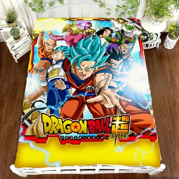 

Japan Anime Dragon Ball Z Super Saiyan Son Goku Bed Sheet 3D Bedding Coverlet Cosplay Cartoon Printing Otaku Kawaii Flat Sheet