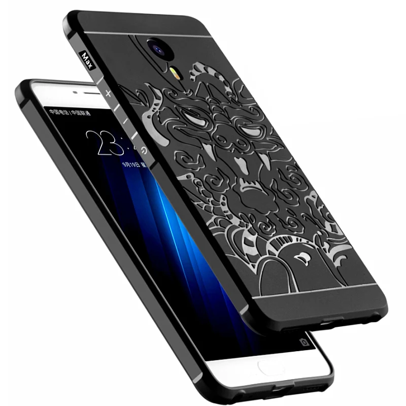 

For Meizu M3 Max Case 3D Relief Anti-knock Armor Silicon Phone Back Cover For Meizu M3 Max 6.0" Slim Soft Rubber Fundas Capa