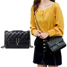 Алмазная цепочка Сумка женская квадратная Джокер маленькая настоящая сумка на одно плечо Универсальный Китай Casua B459