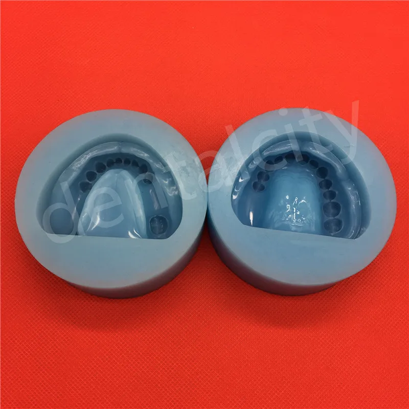 2pcs/set Dental Edentulous Rubber Mould silicon rubber mould Teeth