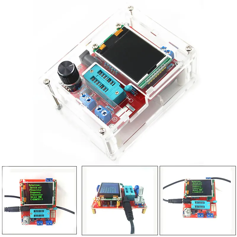 

Multifunctional Tester GM328 Transistor Tester Diode Capacitance ESR Meter PWM Square Wave Signal Generator with Case DIY Kits