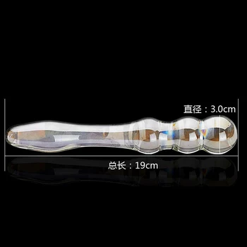 19cm Glass beads Anal Plug Penis butt plug Nightlife anus backyard stopper Dildo adult toys Adult Gay Sex Toys for Men Women 3