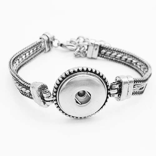 

retro metal round snap button bracelet snap jewelry BB1121 (fit 18mm 20mm snap)