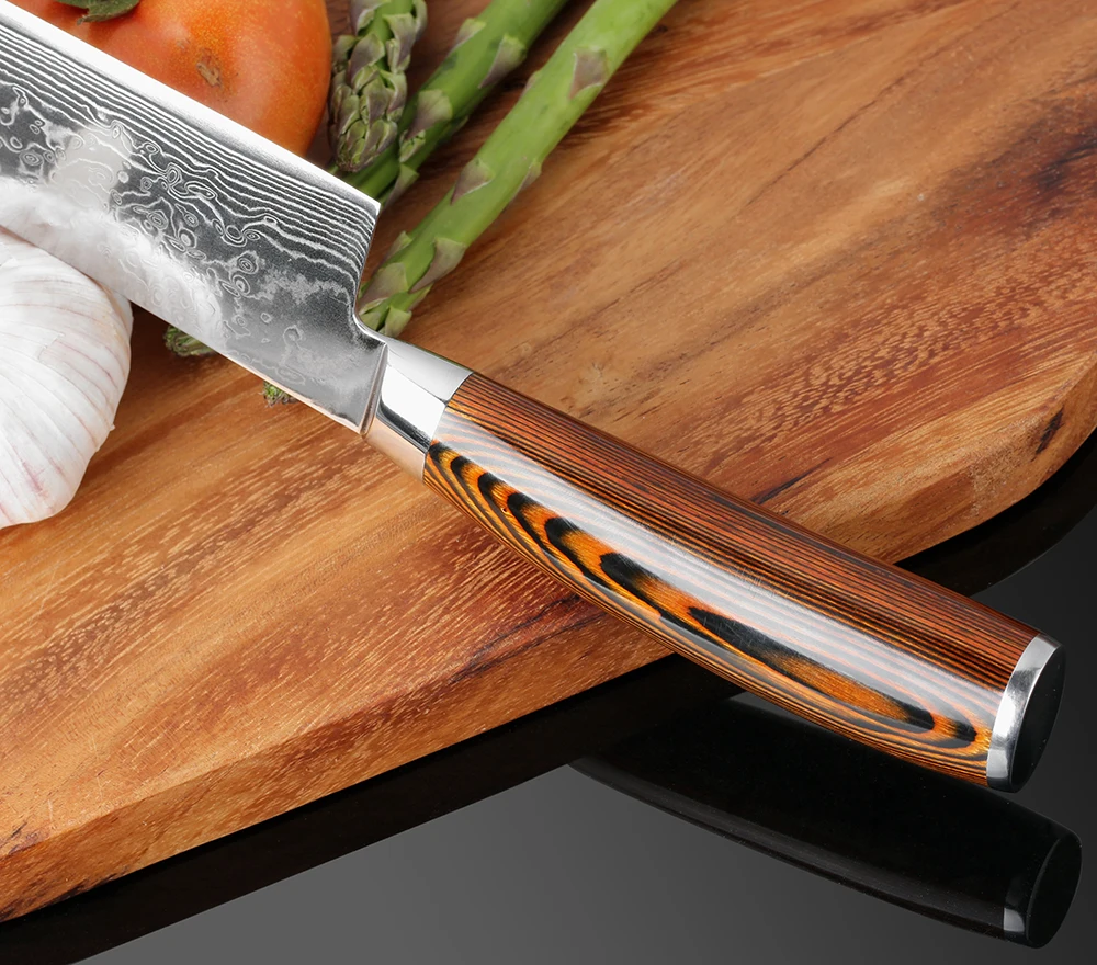  XITUO 4 pcs Kitchen Knives Japane Damascus Steel Knife Chef Boning Paring Utility Color Wood Easily - 32862844138