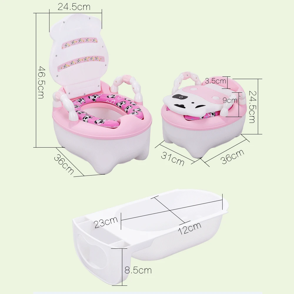 Soft Baby Potty Plastic Road Pot Infant Potty Training Cute Baby Toilet Safe Kids Potty Trainer Seat Chair Children's Road Pot