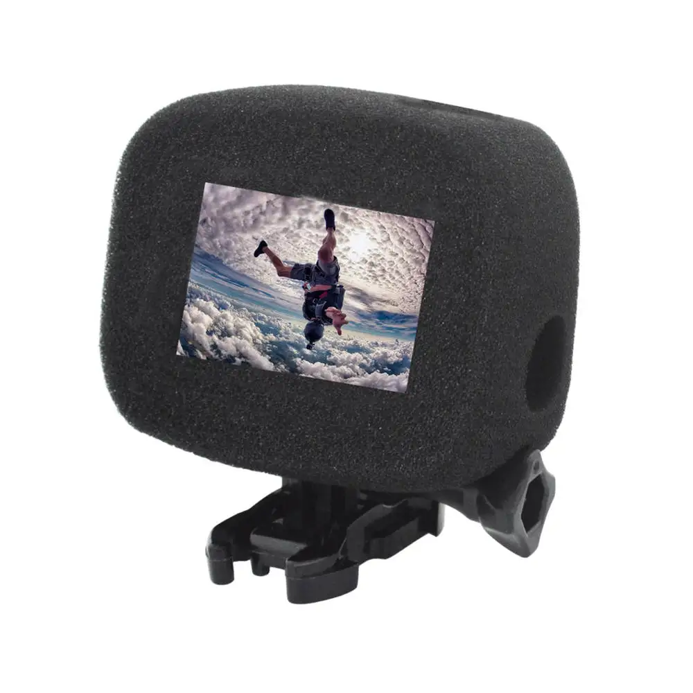 Пенопластовый чехол с защитой от ветра и шума для Gopro Hero 5 6 session Черный