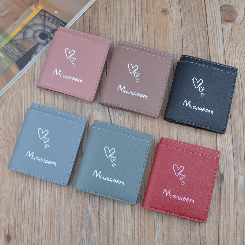 Women Wallets New Arrival Wallet Short  Zipper Purse Patchwork Panelled Wallets Trendy Coin Purse Card Holder seal print 408