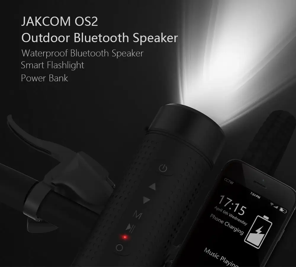 JAKCOM OS2 наружная Колонка Беспроводная колонка Велоспорт Bluetooth динамик s Спорт Музыка бас динамик s освещение power Bank FM радио