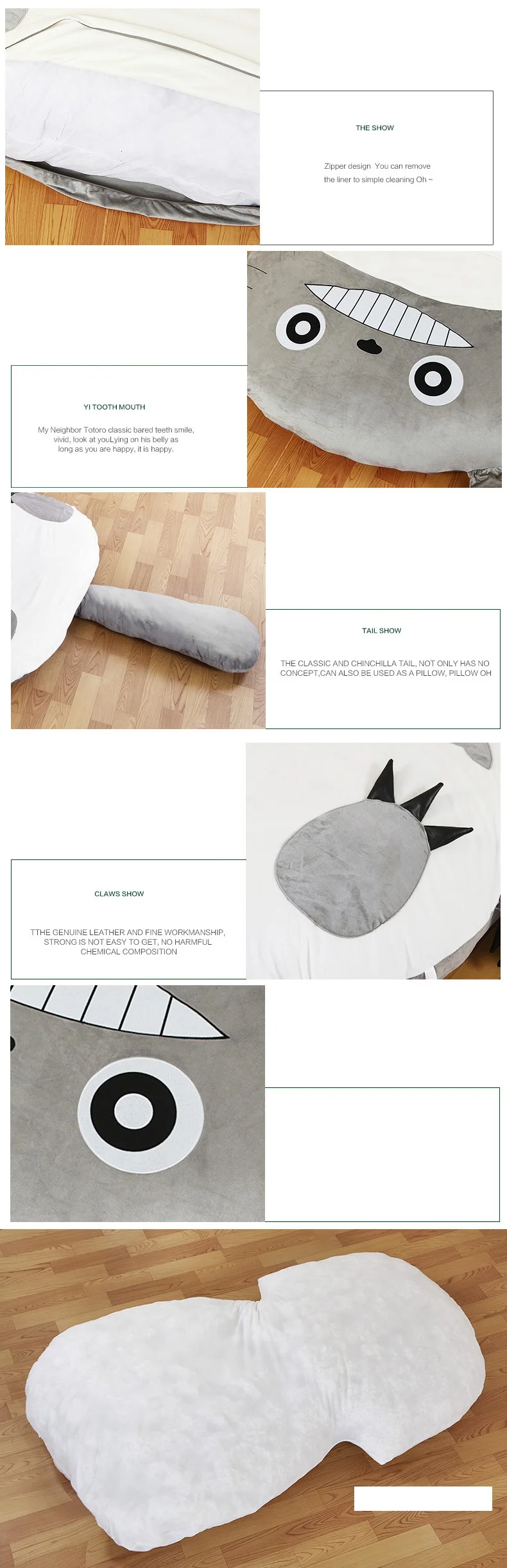 Description Picture 5 of itemVESCOVO large lazy sofa floor mattress for living room resting beanbag tatami cushion single double twin full queen size