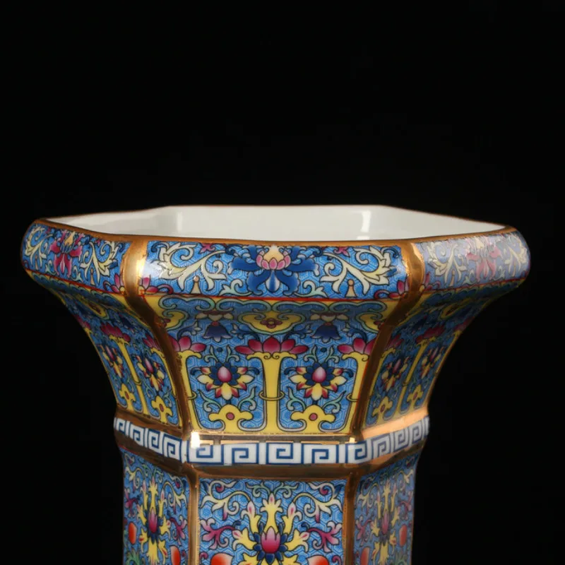 Винтажная эмалированная коллекция в стиле Jingdezhen ручная работа золотой