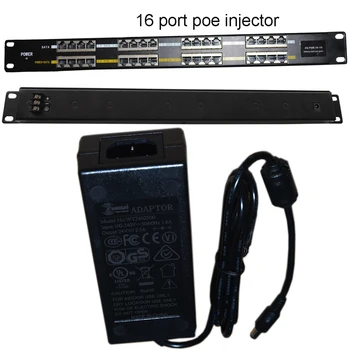 

16 Port 10/100 Power over Ethernet PoE injector for 802.3af/Passive 802.3at Devices with 24v60w Power Supply: POE-16-24v60w