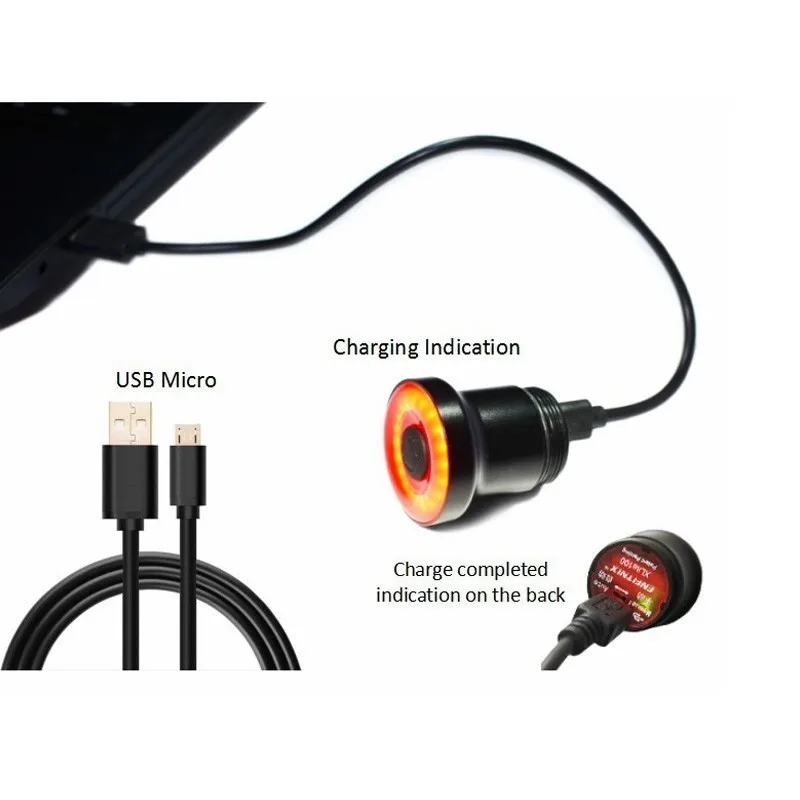Excellent XLITE100 Bicycle Flashlight For Bike Auto Start/Stop Brake Sensing IPx6 Waterproof LED Charging Light Flashlight Taillight 3