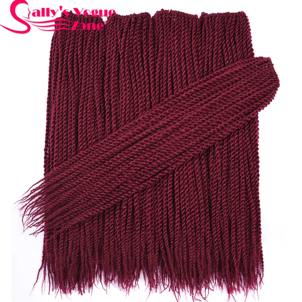 30 Raízes/pack Cabelo Sally Crochet Torção Tranças Senegalês Senegal 18 Polegada Cor Marrom Ombre Cabelo Trança de Cabelo Sintético Trança Cabelo 6 Tranças senegalesas