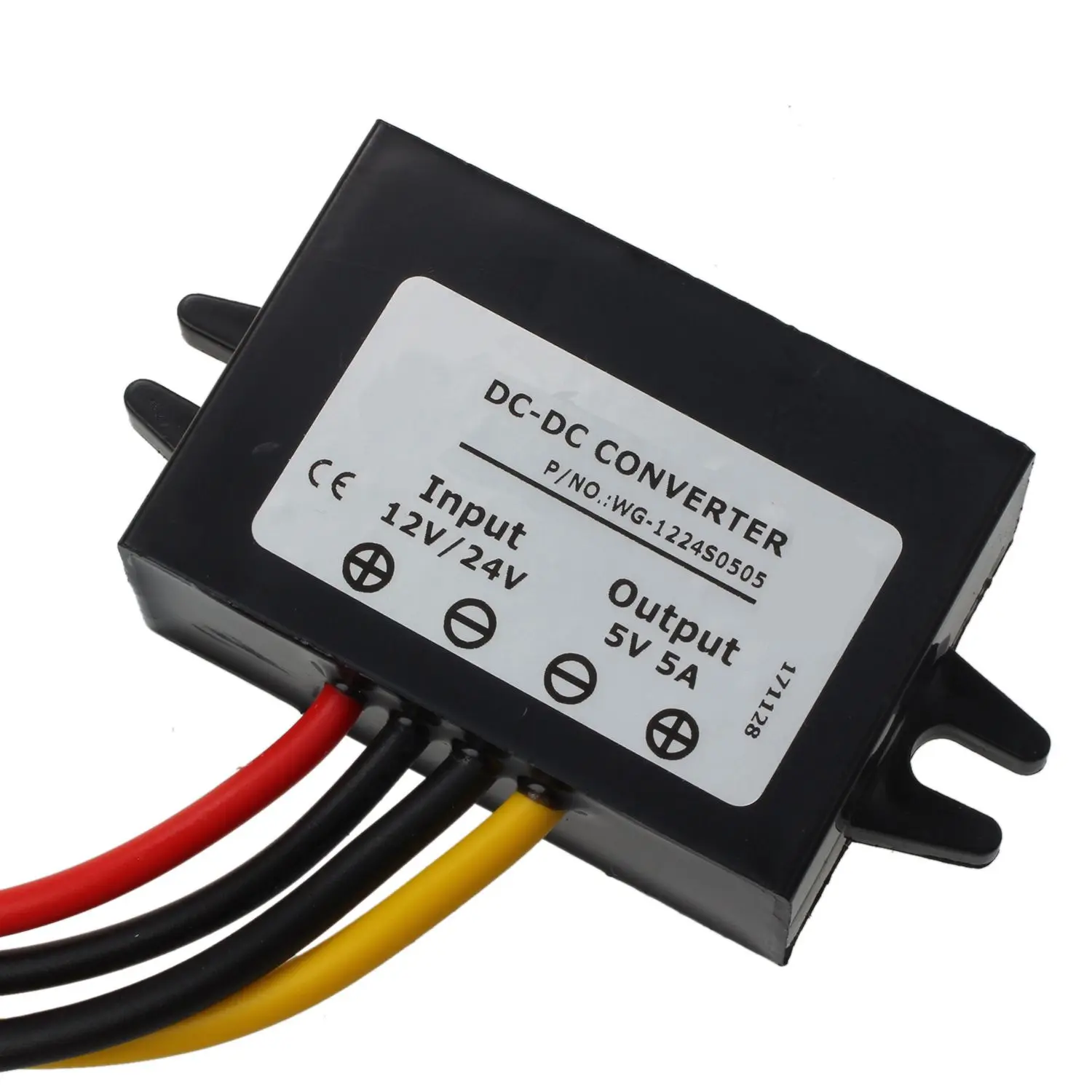 Водонепроницаемая защита от ударов DC/DC 12 V/24 V понижающий до DC 5V 5A 25W Мощный