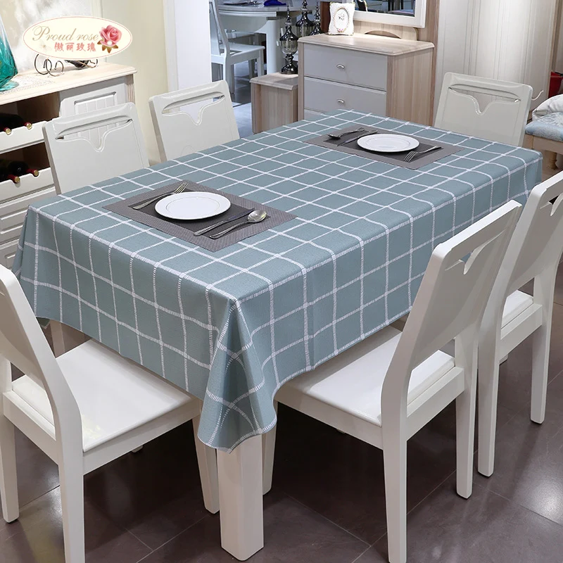 

Proud Rose PVC Plaid Table Cloth Waterproof Tablecloth Plastic Oilproof Table Cloth Table Cover Simple Home Decor