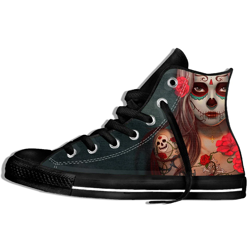 

Masked 2019 New 3D Sneakers Woman Men Skull shoes Print Peking Opera Summer Casual shoes Halloween