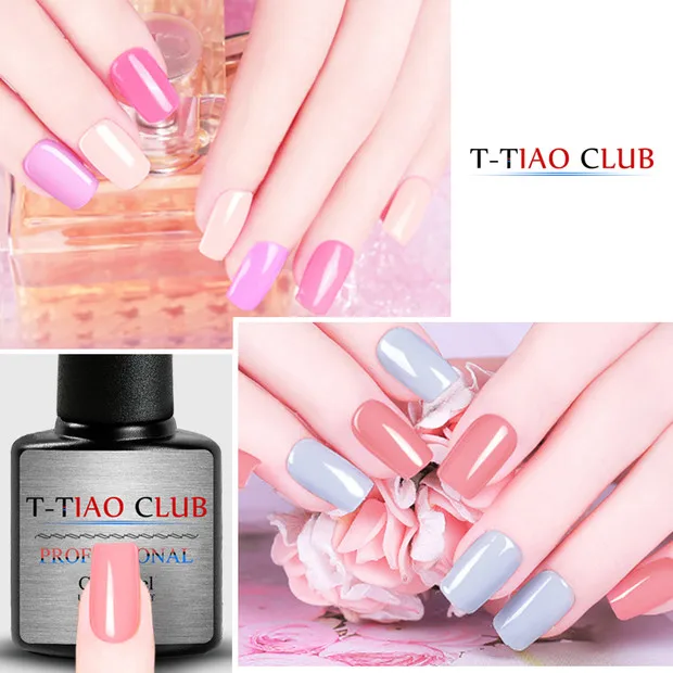 Цветовой Гель лак для ногтей T TIAO CLUB набор гель лаков верхнее и Базовое покрытие