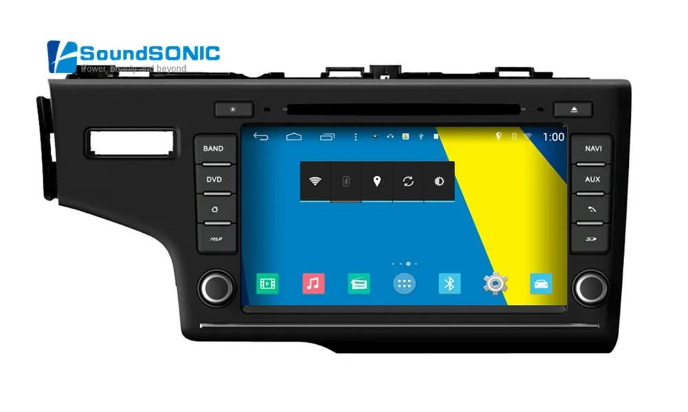 Perfect Quad Core Android 4.4.4 For Honda Fit Touch Screen Car Radio DVD GPS Navigation Central Multimedia Android For Honda Fit DVD GPS 7