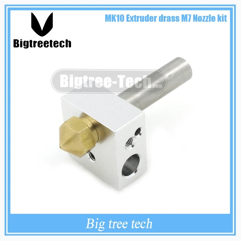 MK10 Extruder brass M7 Nozzle kit MAKERBOT 2-generation M7 Brass nozzle and PTFE throat for 3D printer accessories