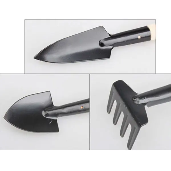 3 шт. мини садовый набор инструментов с деревянной ручкой садовая лопата грабли наборы TN88