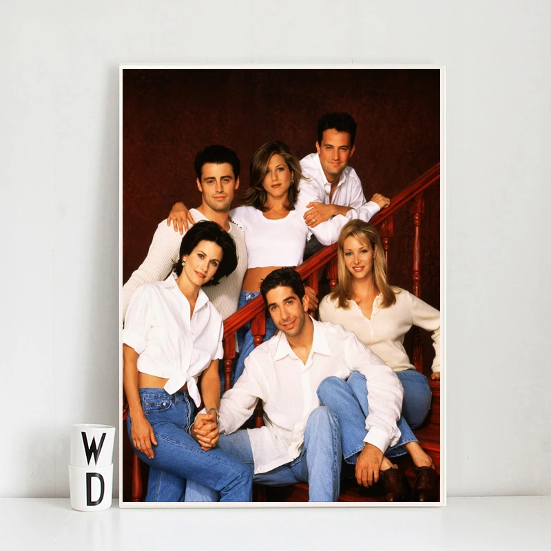 

Friends TV Series Cast Poster Canvas Painting Print Living Room Home Decor Modern Wall Art Oil Painting Salon Pictures Framework