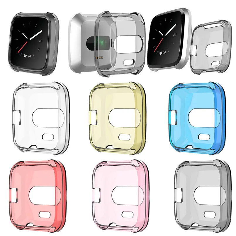 2 шт. чехол ультра тонкий ТПУ защитный для смарт часов ForFitbit versa Lite полная защита