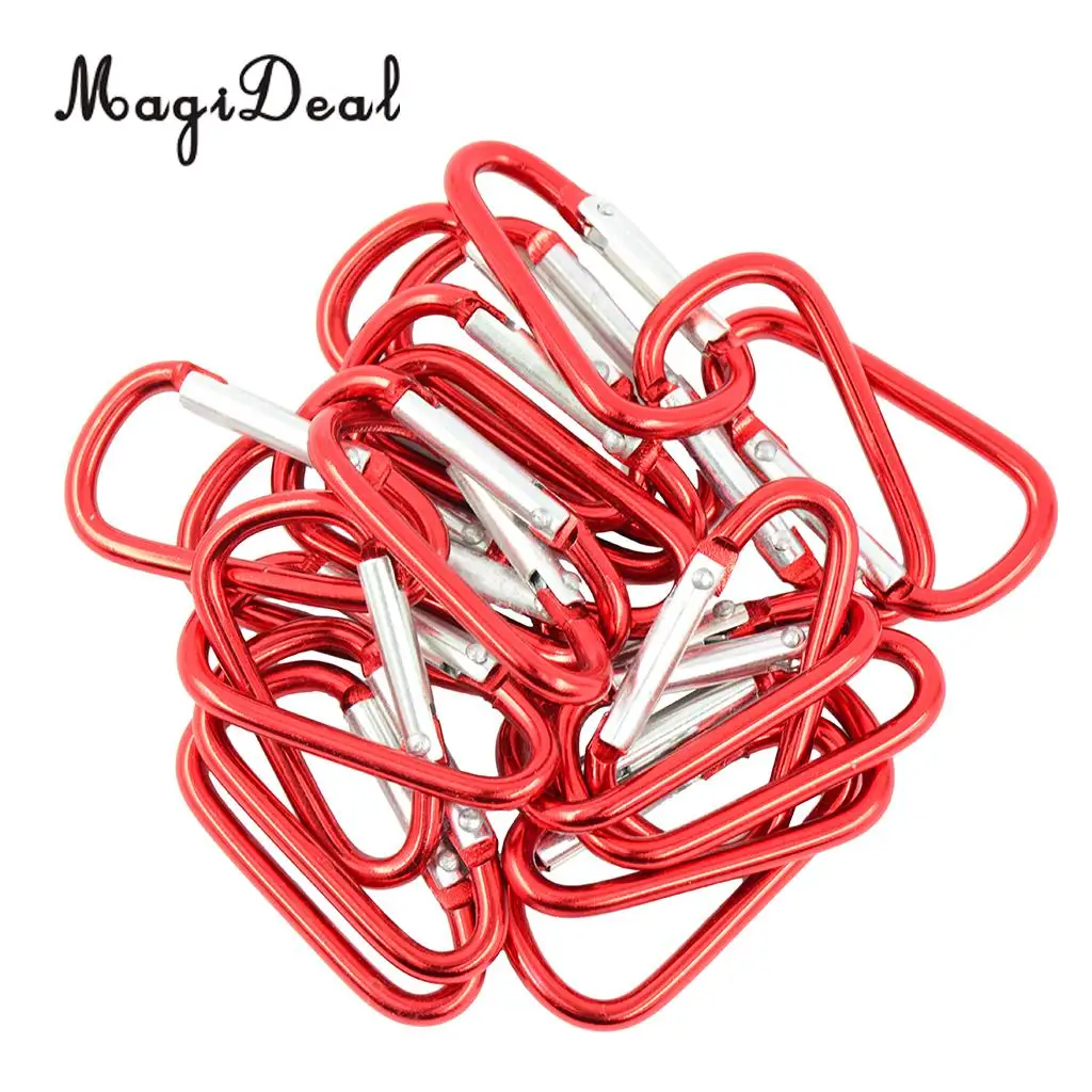 MagiDeal 20pcs Mini Climbing Carabiner Buckle Snap Spring Clip Hook Keychain for Travell Rafting Boating Bag Outsoor Hiking Acce