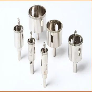 

Free shipping 1PC 16-32mm professional quality 2 steps diamond marble hole saw with central drill for marble/tile hole drilling