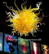 

Home Decoration Lemon Yellow Color Art Murano Chandelier Lighting