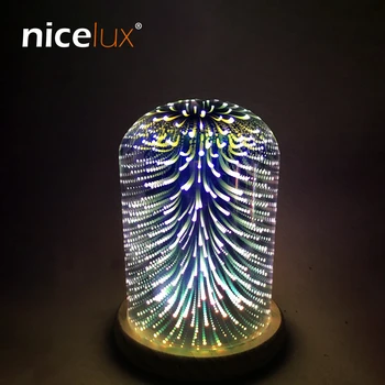 

3D Magic LED Glass Lamp shade Night Light USB 5V Atmosphere Bedroom Table Nightlight Creative Decoration Night Lamp