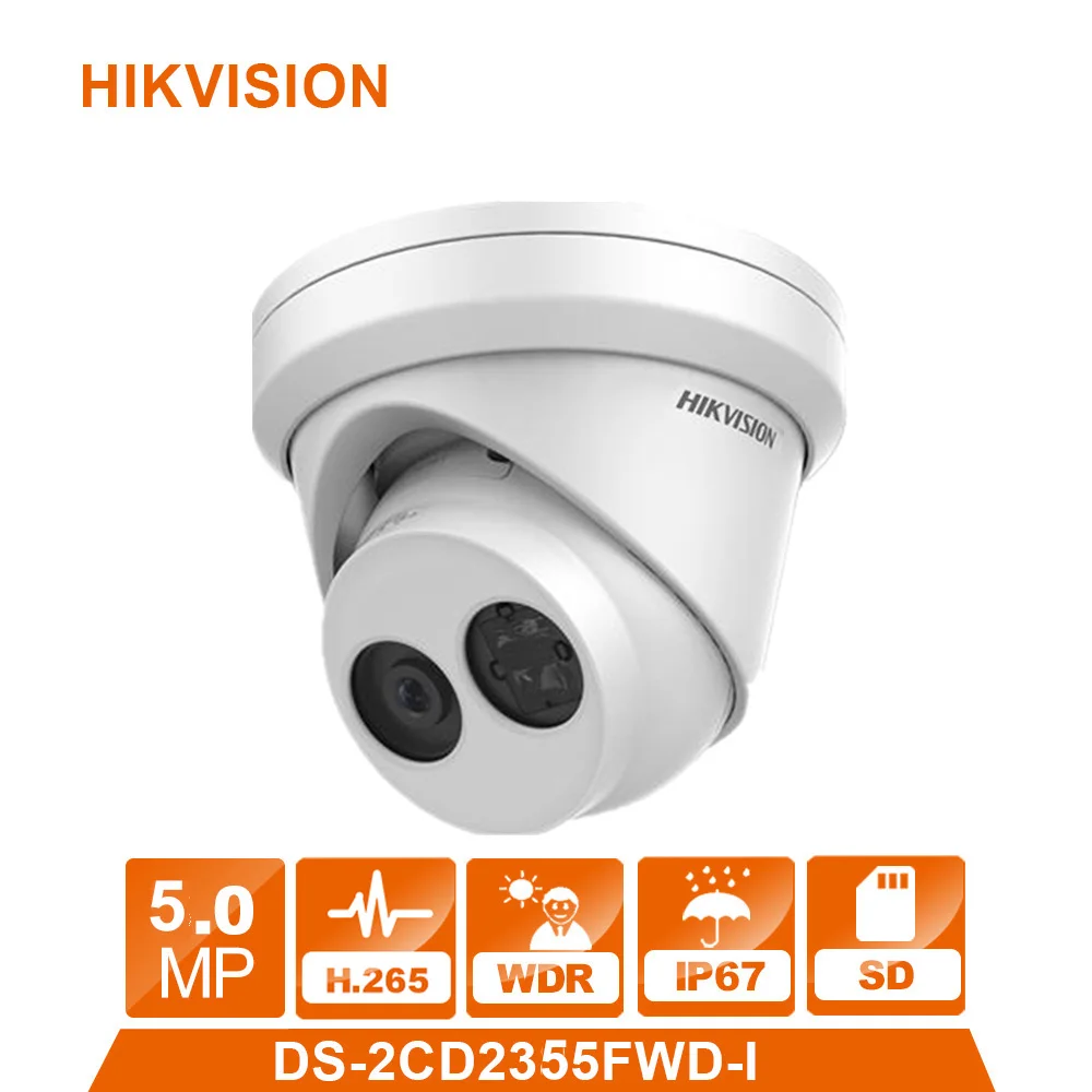 

Hikvision DS-2CD2355FWD-I 5MP Turret POE IP Camera Home/Outdoor Security With SD Card Slot IR 30m CCTV Video Surveillance H.265