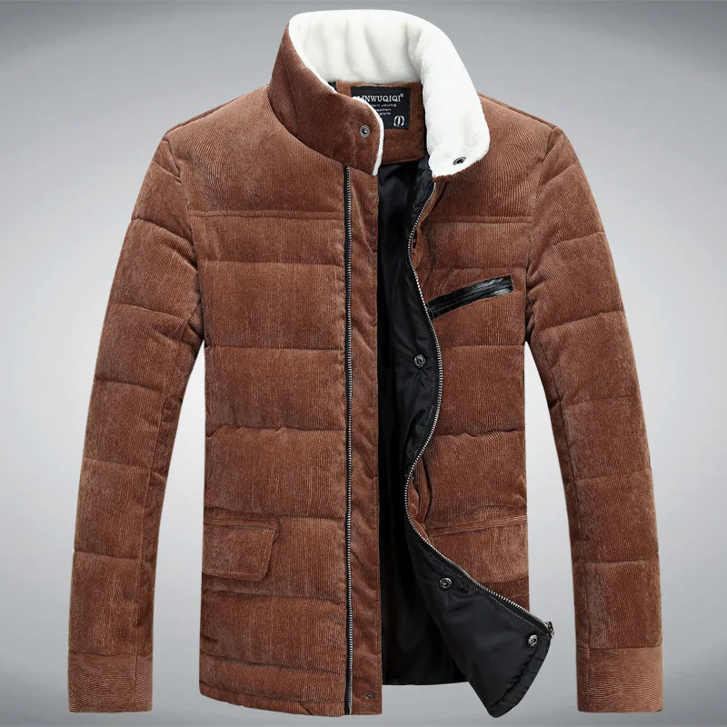 New men's stand collar Keep Warm Winter jacket thi...