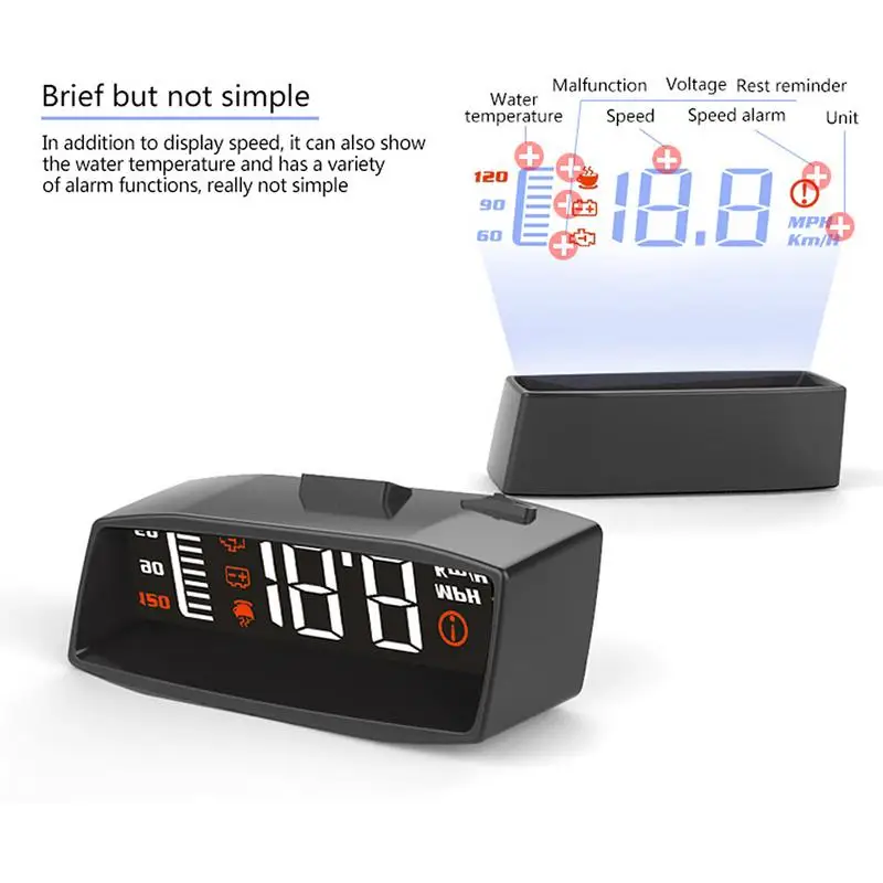 

Professional Modification Durable Elegant ActiSafety Car High Brightness Head-up Display HUD For Racing Long-distant Diving
