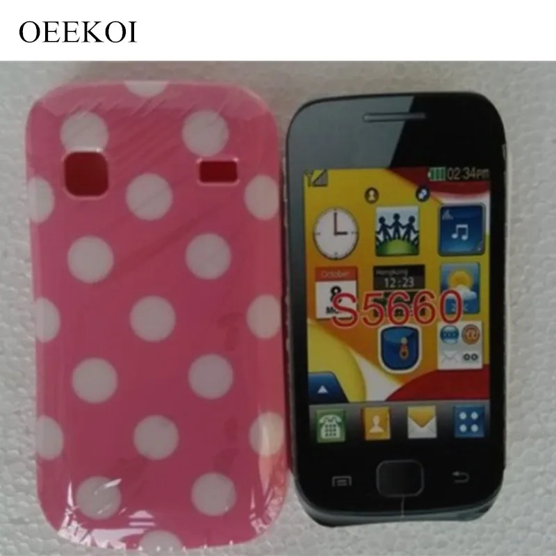 OEEKOI чехол в горошек задняя крышка для Samsung Galaxy Gio S5660 мягкий бесплатно | Мобильные