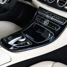 Car Interior Invisible Protective Film Center Control Console Gear Shift Panel Sticker for Mercedes Benz C200 C180 GLC260 AMG