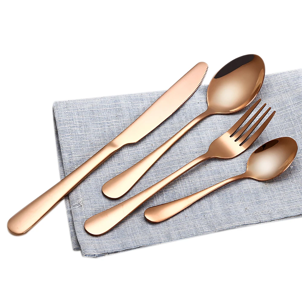 Western Cutlery Set Stainless Steel Dinnerware Tableware Silverware Sets Dinner Knife and Fork