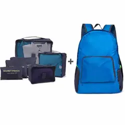 Iux большая емкость рюкзак унисекс одежда сортировки организовать мешок багажа дорожные сумки Упаковка Организатор нейлон складные сумки