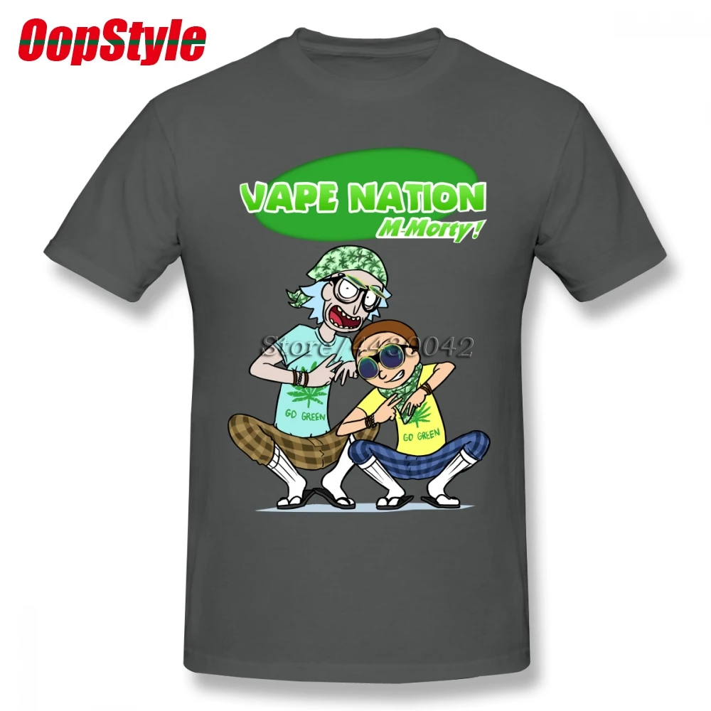 Мужская футболка с коротким рукавом Vape Nation Rick And Morty Прямая поставка летняя