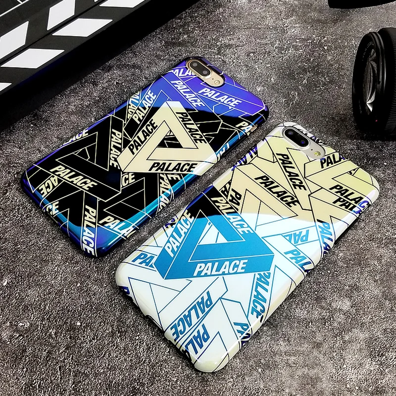 

Hot UK Street skateboard Palace Blu-ray soft cover case for iphone 6 6S plus 7 7plus 8 8plus X high quality fashion phone cases