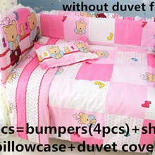 Промо-акция! 6/7 шт, Комплект постельного белья для малышей, детская кроватка с персонажем, 120*60/120*70 см, хлопок, детская постельное белье, 120*60/120*70 см